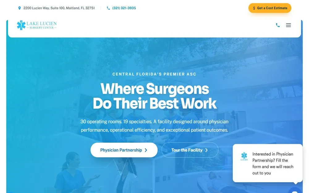 Lake Lucien Surgery Center website