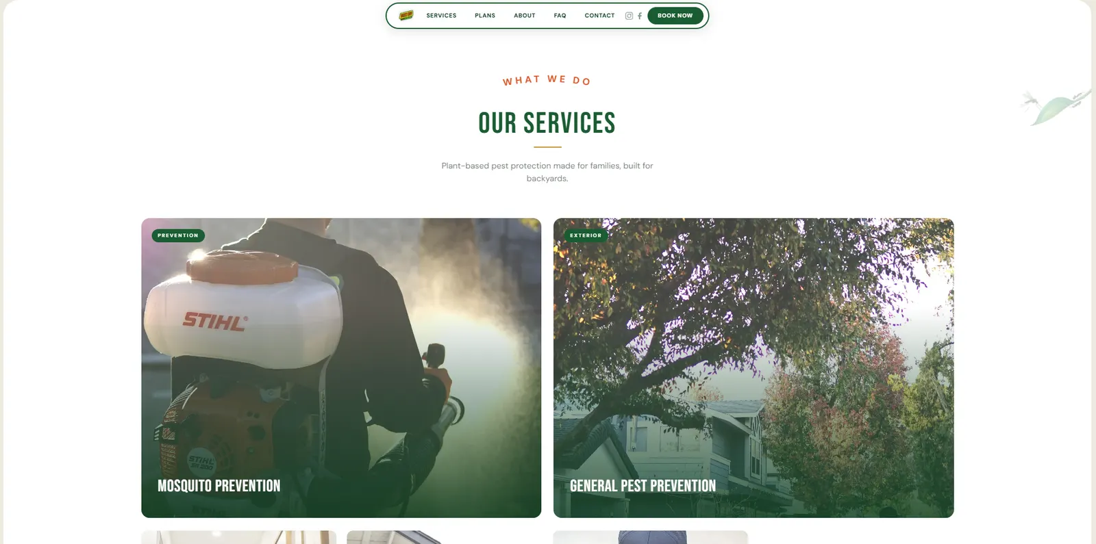 Spray Buzz Off services section